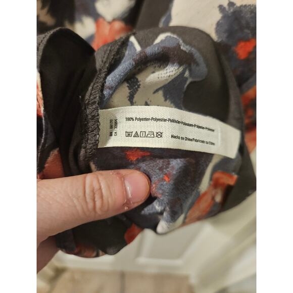 Free People Chiffon Cascades Slip Dress Black Combo Small Floral Boho Festival - Picture 4 of 7